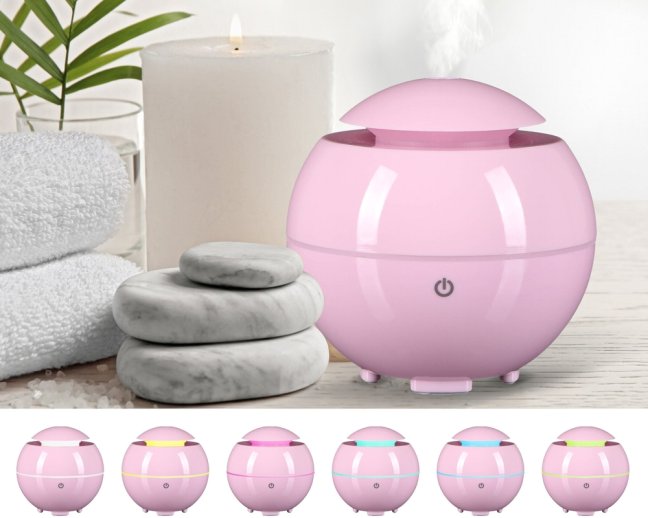 Aroma difuzér Globe růžový lesk 150ml SIXTOL