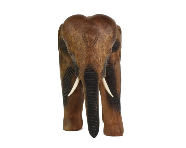 Dřevěná soška Slon 21 cm - sleva