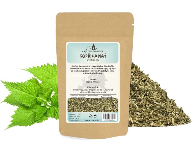 Bylinný čaj Kopřiva nať - řez (Urticae) - Gramáž čaje: 50 g
