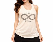 Dámské tílko I AM INFINITE, bavlna, krémové