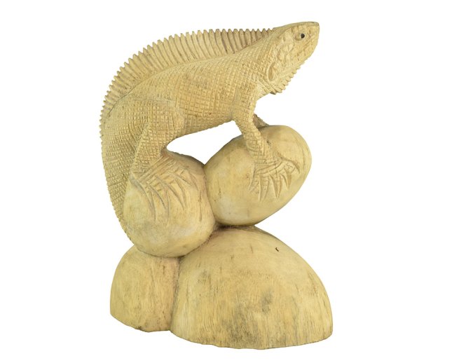 Dřevěná soška Leguán 20 cm - var. B