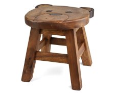 Stolička dřevěná dekor medvědí kluk - II. jakost