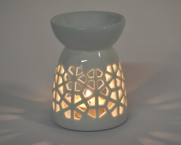 Aromalampa bílá - Květ života