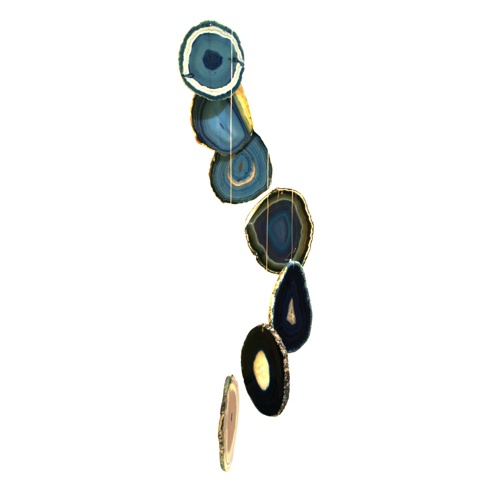Achátová zvonkohra 70 cm modrá