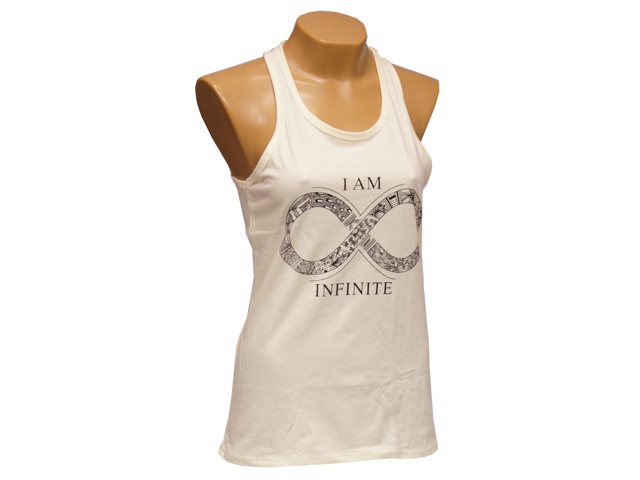 Dámské tílko I AM INFINITE, bavlna, krémové - Velikost: XL Dámské tílko I AM INFINITE, bavlna, krémové - Velikost: XL