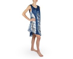 Dámské krátké šaty Wanda, batika, tmavě modré