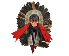 Závěsná dekorace Indiánský náčelník 25 cm - var. H