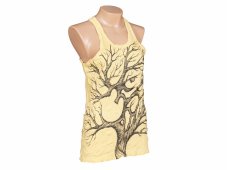 Tílko SURE, strom Óm, bavlna, žlutá