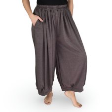 Capri kalhoty PONG, hnědá, baloon