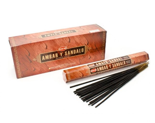 Indické vonné tyčinky HEM Sandal Amber