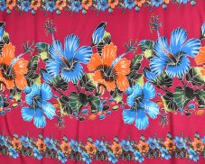 Sarong - Pareo REN, multicolor ibišek, růžová, II. jakost