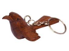 Klíčenka dřevo - ptáček 9 cm