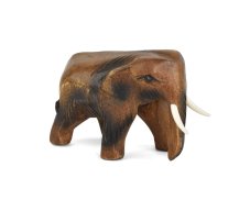 Dřevěná soška Slon dlouhověkosti 6 cm