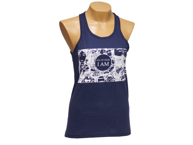 Dámské tílko I AM ALL OF THAT, bavlna, tmavě modré - Velikost: XL