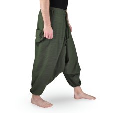 Harémové kalhoty aladin MIN, tmavě zelená