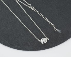 Stříbrný náhrdelník Slon
