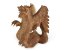 Dřevěná socha Drak 20 cm natural - II. jakost
