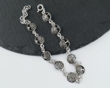 Stříbrný náramek Stromy života - delší