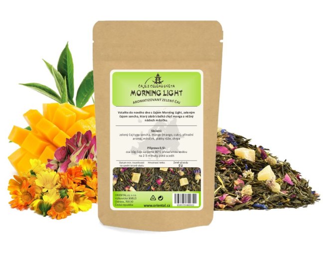 Zelený aromatizovaný čaj Morning Light - Gramáž čaje: 200 g