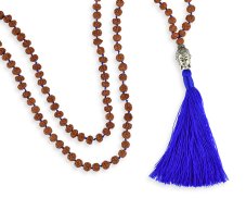 Japa Mala Rudraksha Buddha - modrá