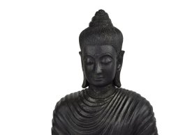 Socha beton Buddha meditující černý 61 cm var. B