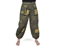 Kalhoty jóga YUTI, žlutošedé