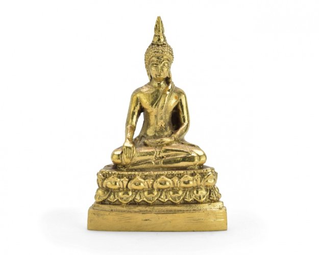Soška osvícený Buddha 2, mosaz, 7,5 cm