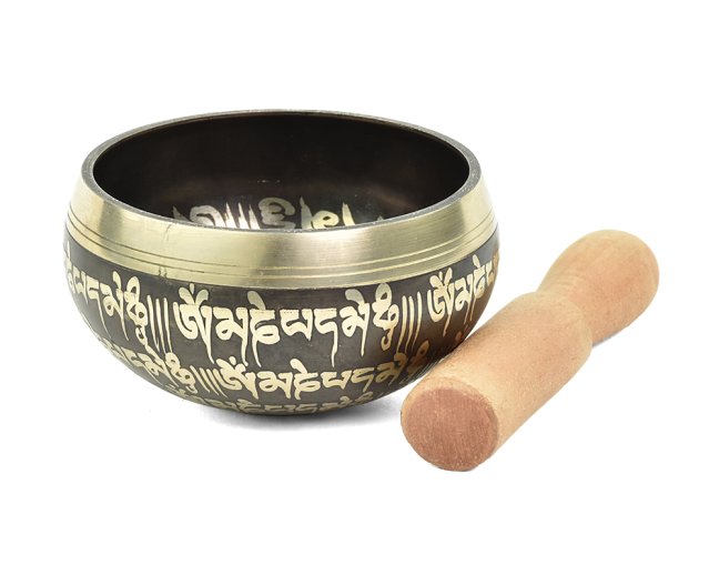 Tibetská mísa s paličkou č. 167 - zdobená  315 g - tón F