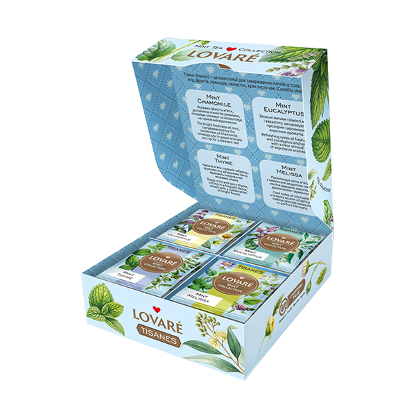 Kolekce čajů Lovaré Mint Collection (32 sáčků) 41,6 g