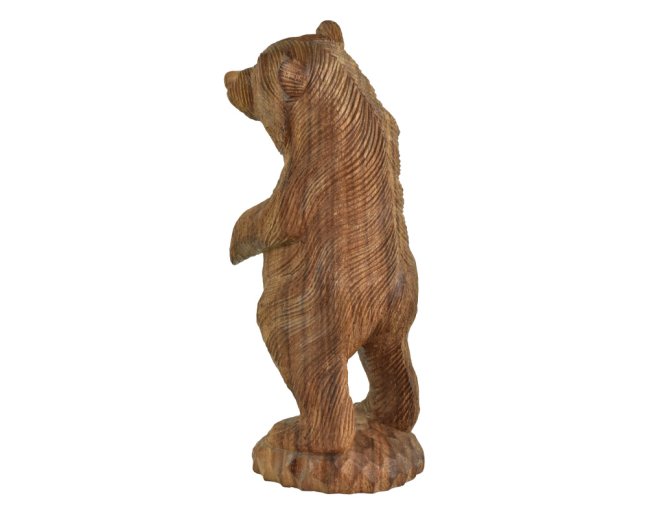 Dřevěná soška Stojící medvěd 30 cm - jednobarevný