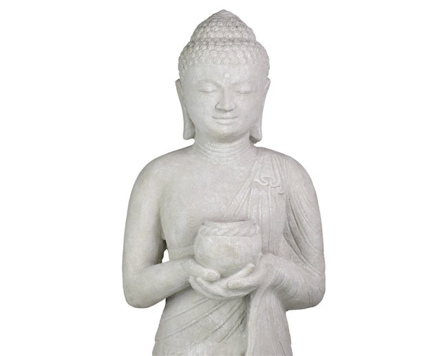 Odlehčená socha Buddha s mísou Alms - 150 cm