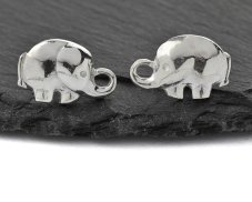 Stříbrné náušnice puzety - Sloník Buclík