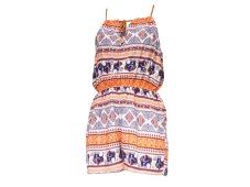 Overal kraťasy, sloni, oranžový