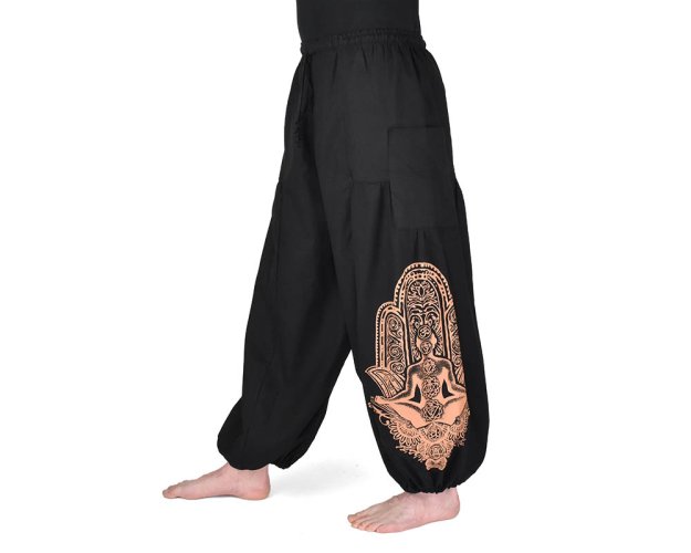 Kalhoty jóga KIET, Hamsa, černé