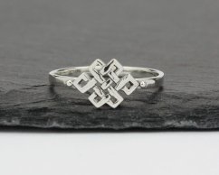Stříbrný prsten Keltský uzel