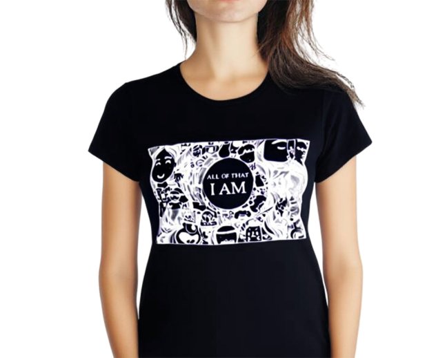Dámské triko I AM ALL OF THAT, bavlna, černá, L