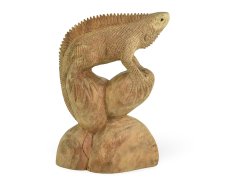 Dřevěná soška Leguán 20 cm - var. A