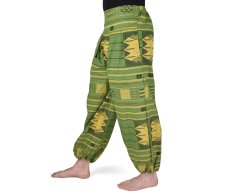 Kalhoty jóga YUTI, žlutozelené