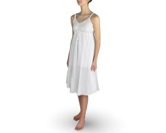 Šaty s háčkovaným živůtkem - Bílé