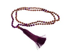 Japa Mala Rudrakshka 5 mm fialová