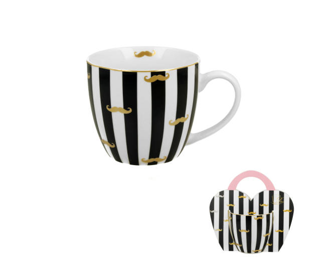 Hrnek Proužky knír 400 ml