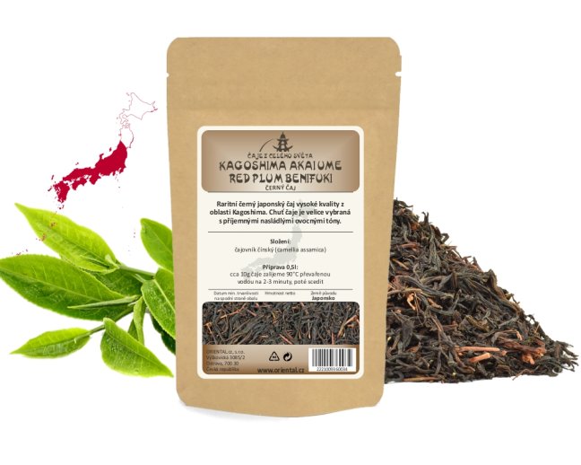 Černý čaj Japan Kagoshima Akai Ume Red Plum Benifuki - Gramáž čaje: 100 g