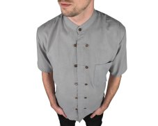 Pánská košile s krátkým rukávem RENSHU, šedá, II. jakost