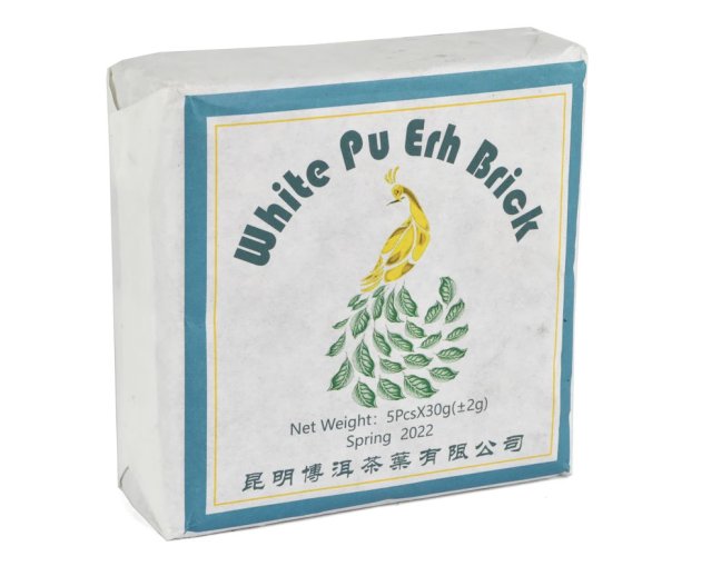 Bílý čaj Pu Erh China Yunnan Pai Mu Tan Ming Qiang brick 2022 - 5 x 30 g