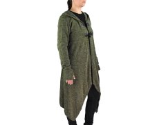 Kardigan PIM, knoflíky s poutkem, zelený