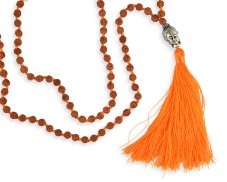 Japa Mala Rudraksha Buddha - oranžová