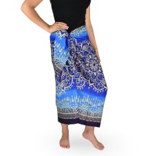 Sarong - Pareo BUN, duhová mandala, modrá, II. jakost