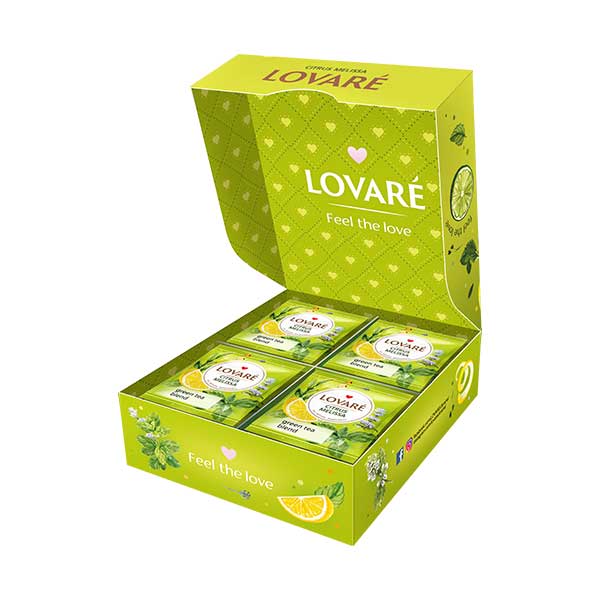 Zelený aromatizovaný čaj Citrus Melissa (32 sáčků) 48 g