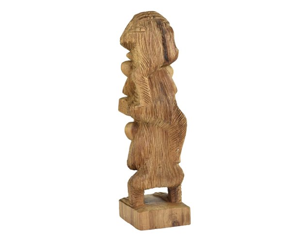 Dřevěná soška Tři moudré opice 30 cm - jednobarevná