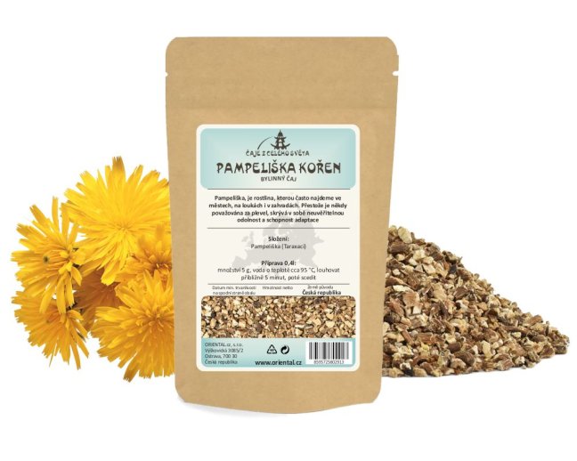 Bylinný čaj Pampeliška kořen - řez (Taraxaci)